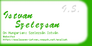istvan szelezsan business card